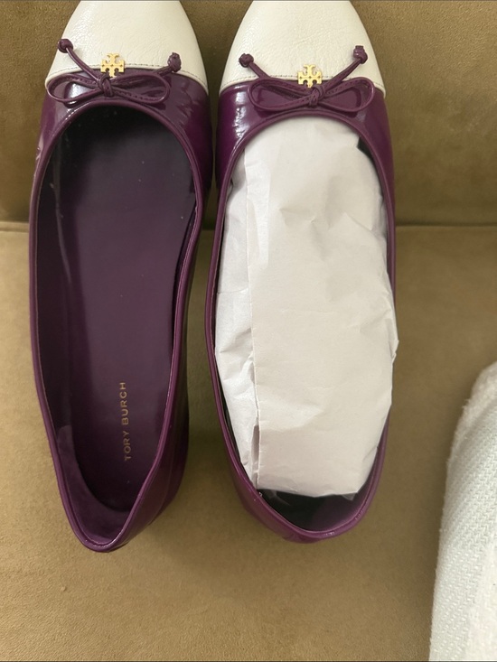 Tory Burch Shoes - Tory Burch Purple and White Two-Tone Ballet Flats